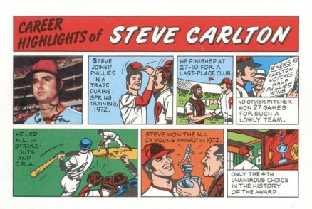 1973 Topps Comics Steve Carlton # Baseball Card