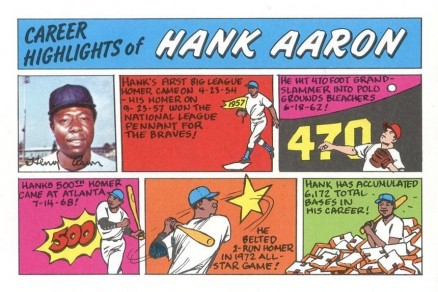 1973 Topps Comics Hank Aaron # Baseball Card