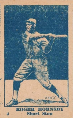 1921 Strip Card Roger Hornsby #4 Baseball Card