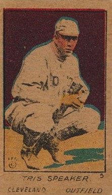 1921 Strip Card Tris Speaker #6 Baseball Card