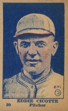 1921 Strip Card Eddie Cicotte #30 Baseball Card