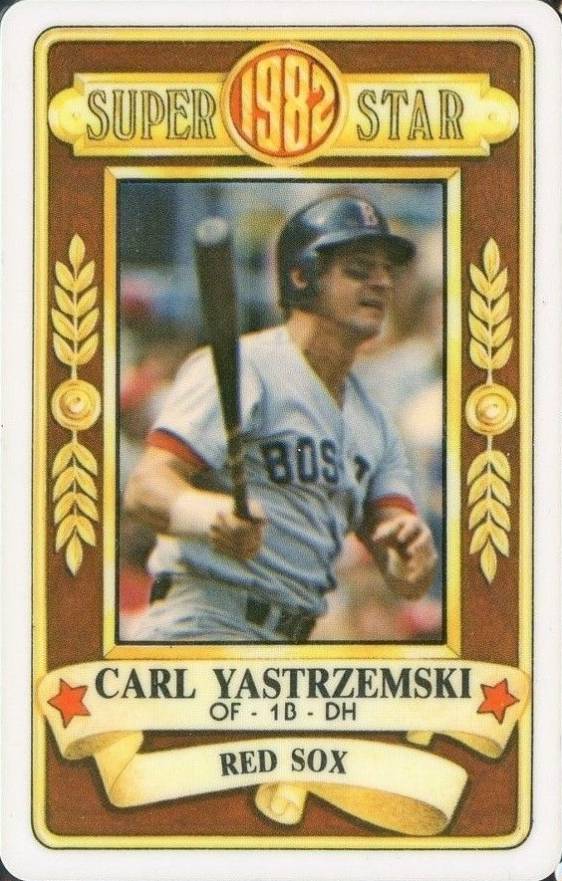 1982 Perma-Graphics Super Star Credit Cards Carl Yastrzemski # Baseball Card