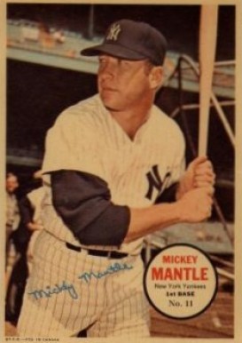 1968 O-Pee-Chee Pin-Ups Mickey Mantle #11 Baseball Card