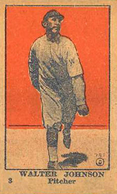 1921 Strip Card Walter Johnson #3 Baseball Card