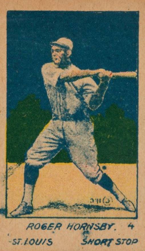 1921 Strip Card Roger Hornsby #4 Baseball Card