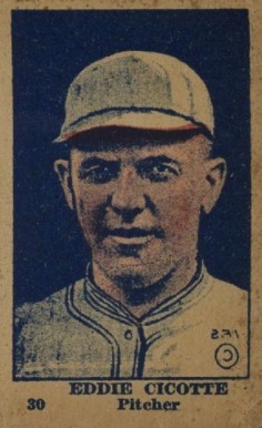 1921 Strip Card Eddie Cicotte #30 Baseball Card