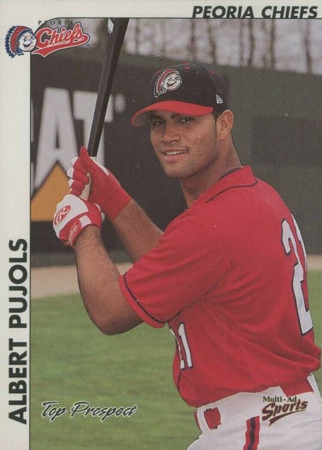2000 Multi-Ad Peoria Chiefs Albert Pujols # Baseball Card