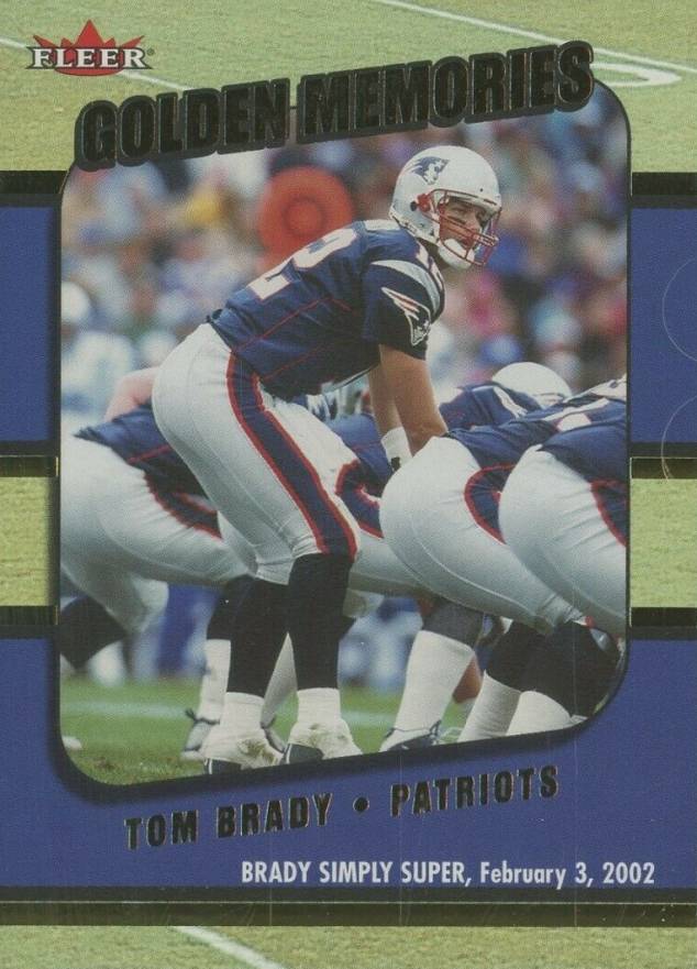 2002 Fleer Golden Memories Tom Brady #3 Football Card