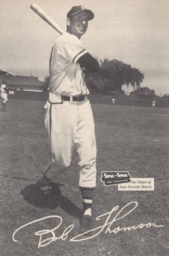 1954 Spic and Span Braves Bob Thomson # Baseball Card