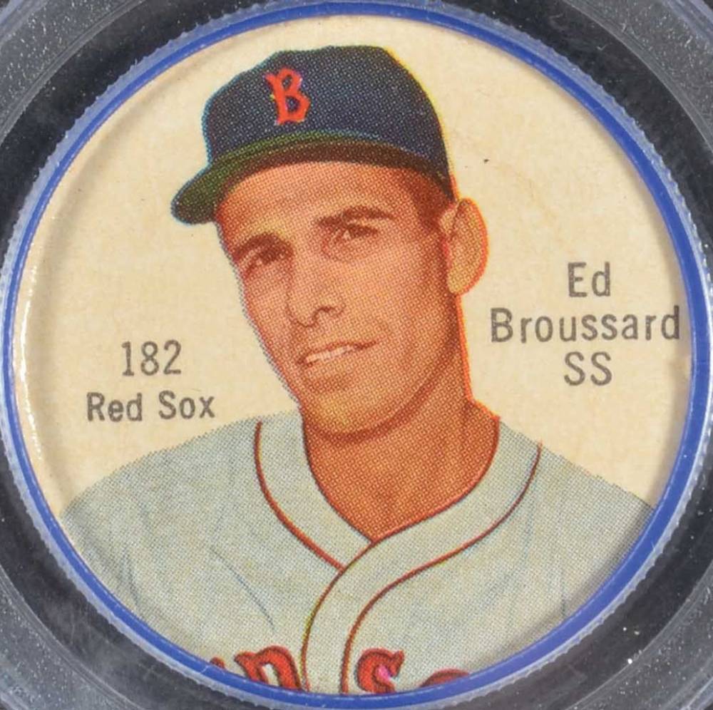 1962 Salada-Junket Coin Ed Broussard #182 Baseball Card