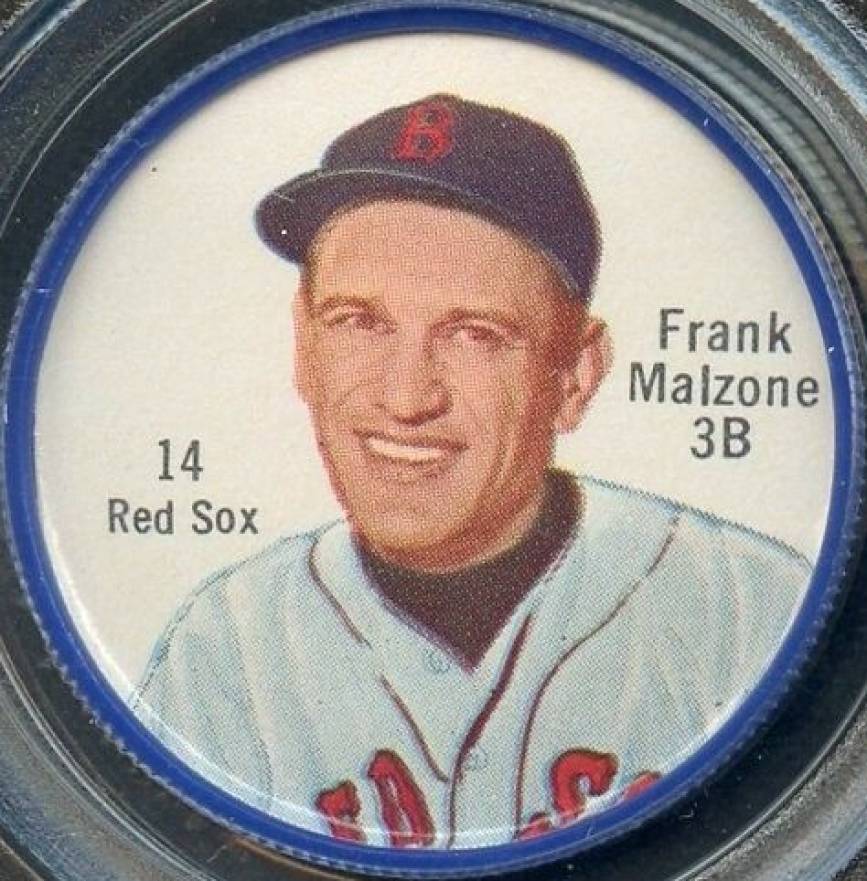 1962 Salada-Junket Coin Frank Malzone #14 Baseball Card