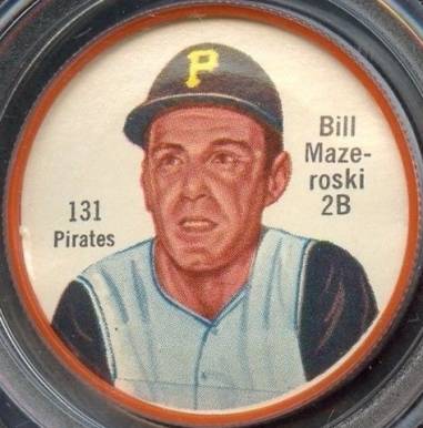 1962 Salada-Junket Coin Bill Mazeroski #131 Baseball Card