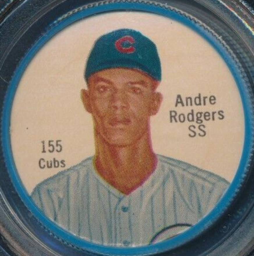1962 Salada-Junket Coin Andre Rogers #155 Baseball Card