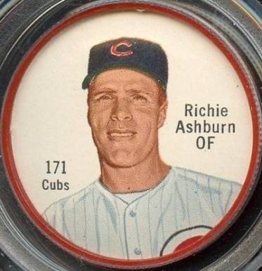 1962 Salada-Junket Coin Richie Ashburn #171 Baseball Card