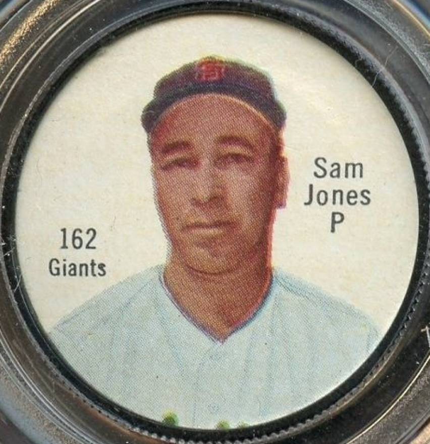 1962 Salada-Junket Coin Sam Jones #162 Baseball Card