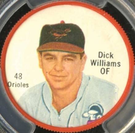 1962 Salada-Junket Coin Dick Williams #48 Baseball Card