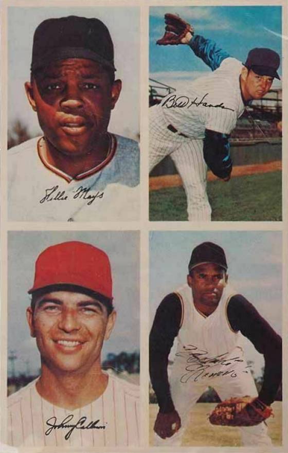 1969 MLB Photostamps Mays/Hands/Callison/Clemente # Baseball Card