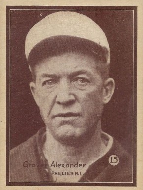 1931 Strip Card Hand Cut Grover Alexander #15 Baseball Card