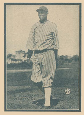 1931 Strip Card Hand Cut Tony Lazzeri #27 Baseball Card