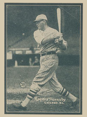 1931 Strip Card Hand Cut Rogers Hornsby #38 Baseball Card