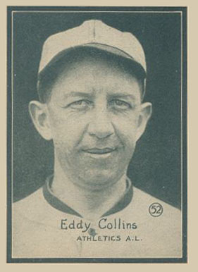 1931 Strip Card Hand Cut Eddy Collins #52 Baseball Card