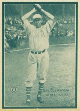 1931 Strip Card Hand Cut Geo. Earnshaw #8 Baseball Card