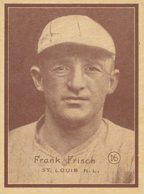 1931 Strip Card Hand Cut Frank Frisch #16 Baseball Card
