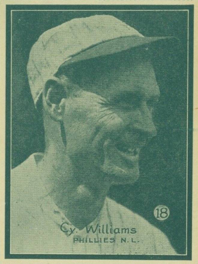 1931 Strip Card Hand Cut Cy Williams #18 Baseball Card