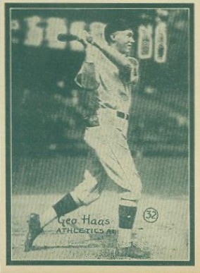 1931 Strip Card Hand Cut Geo. Haas #32 Baseball Card
