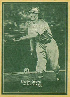 1931 Strip Card Hand Cut Lefty Grove #39 Baseball Card