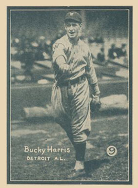 1931 Strip Card Hand Cut Bucky Harris #9 Baseball Card