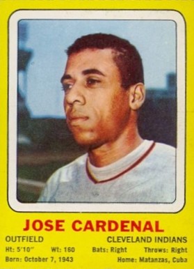 1969 Transogram Jose Cardenal # Baseball Card