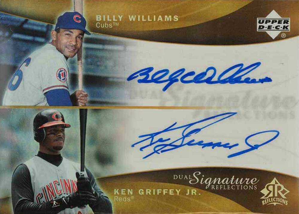2005 Upper Deck Reflections Dual Signature Reflections Billy Williams/Ken Griffey Jr. #BWKG Baseball Card