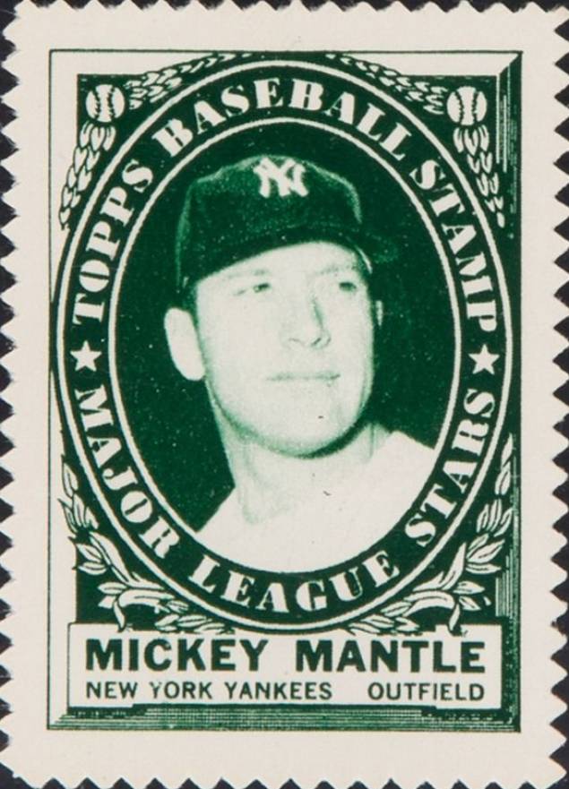 1961 Topps Stamps Mickey Mantle # Baseball Card