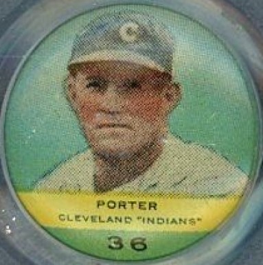 1932 Orbit Gum Pins Numbered Dick Porter #36 Baseball Card
