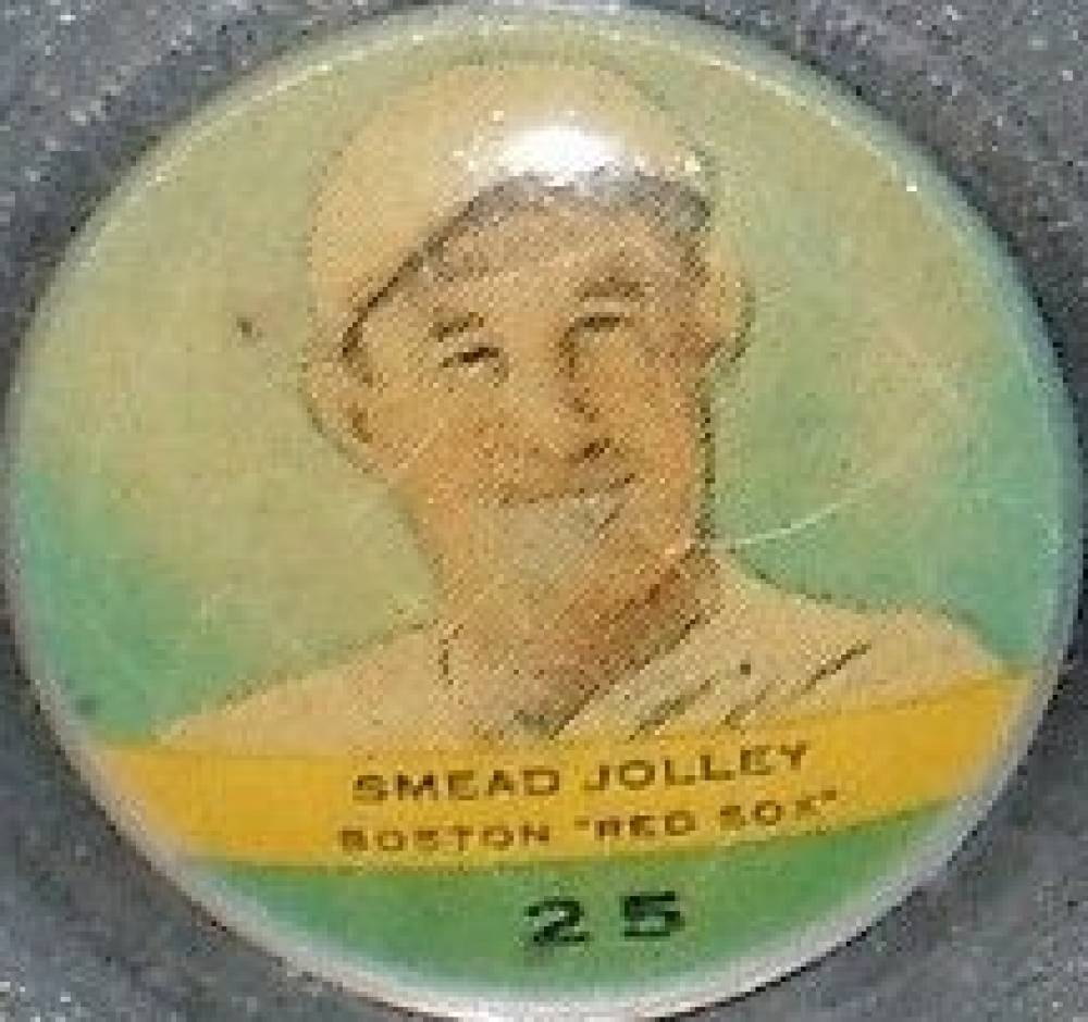 1932 Orbit Gum Pins Numbered Smead Jolley #25 Baseball Card
