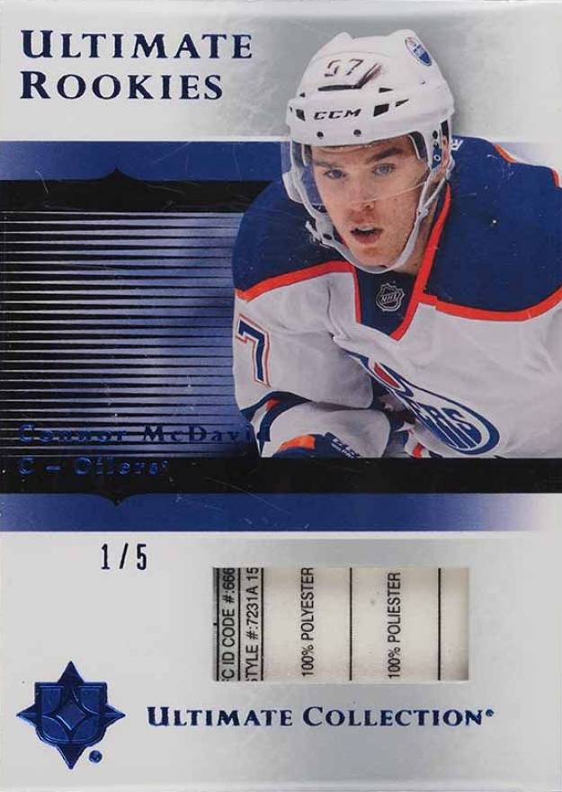 2015 Upper Deck Ultimate Collection '05 Ultimate Rookie Connor McDavid #05-CM Hockey Card