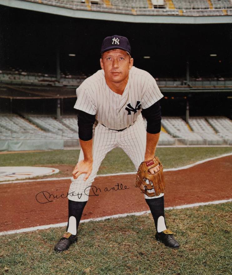 1964 Rawlings Premium Photos Mickey Mantle # Baseball Card