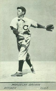 1908 Chicago Cubs/White Sox Postcards Mordecai Brown # Baseball Card