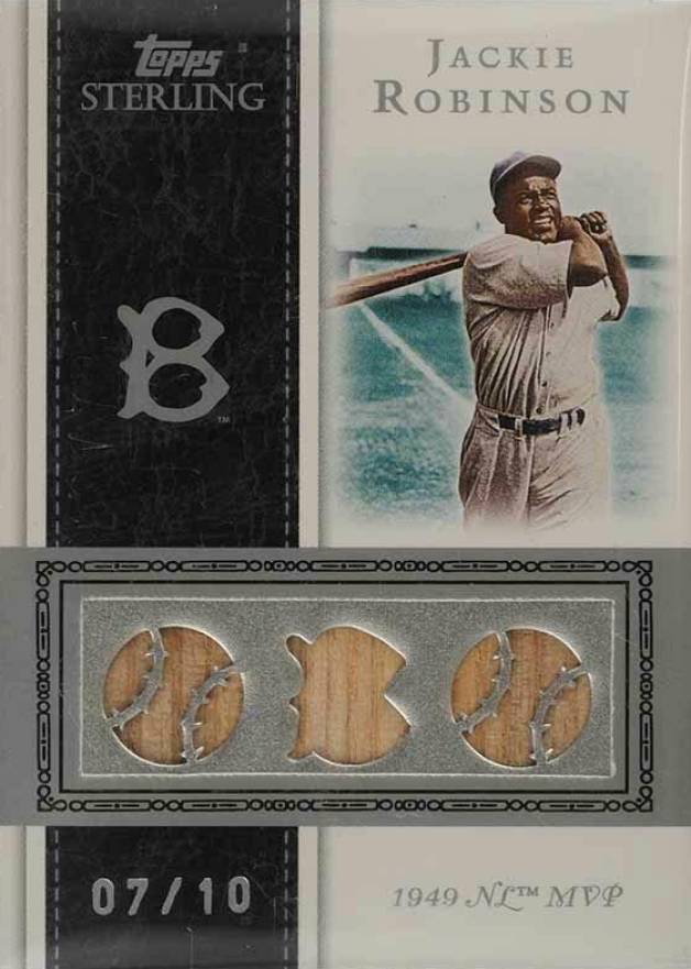 2008 Topps Sterling Moments Relics Triple Jackie Robinson #3SM18 Baseball Card