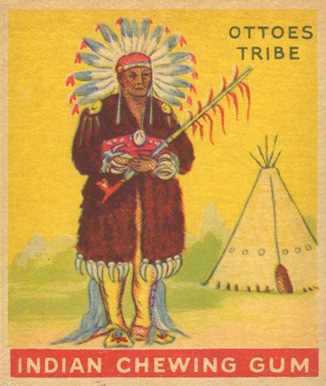 1933 Indian Gum Chief of the Ottoes Tribe #14 Non-Sports Card