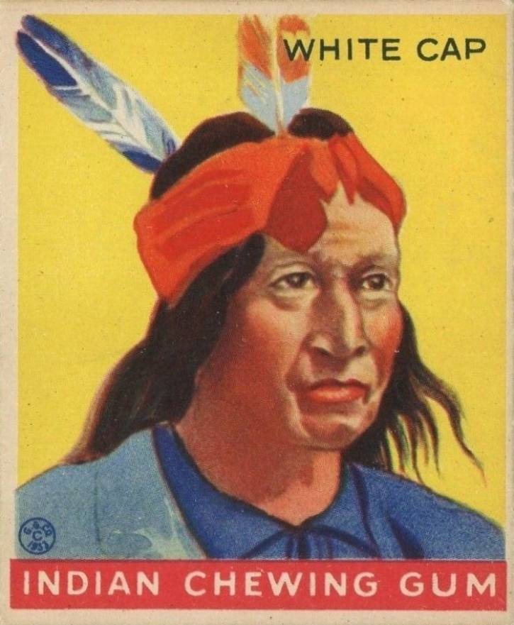 1933 Indian Gum White Cap #95 Non-Sports Card