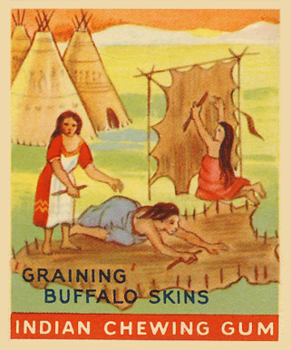 1933 Indian Gum Graining the Buffalo Skin #98 Non-Sports Card