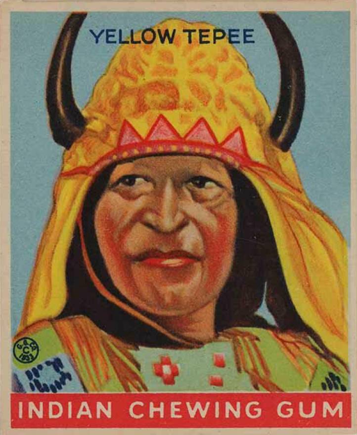 1933 Indian Gum Yellow Tepee #105 Non-Sports Card
