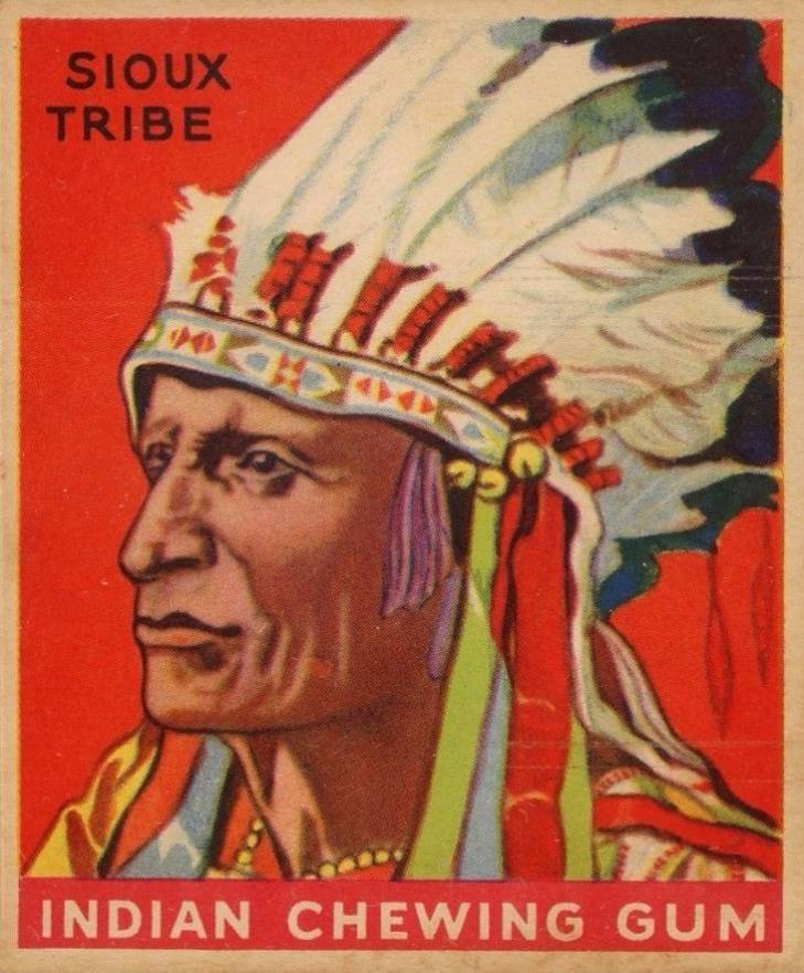1933 Indian Gum Warrior of the Sioux Tribe #120 Non-Sports Card