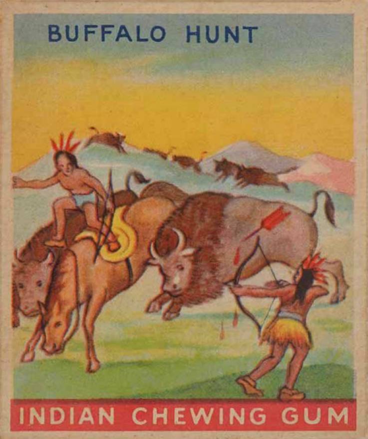 1933 Indian Gum Buffalo Hunt #135 Non-Sports Card