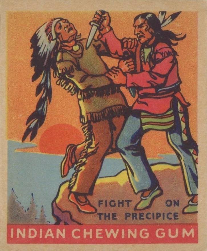 1933 Indian Gum Fight on the Precipice #180 Non-Sports Card