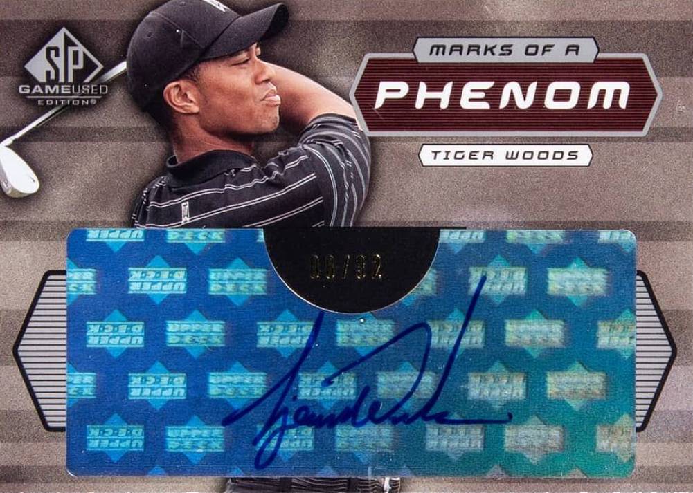 2003 SP Game Used Golf Marks of a Phenom Tiger Woods #MP4TW Golf Card