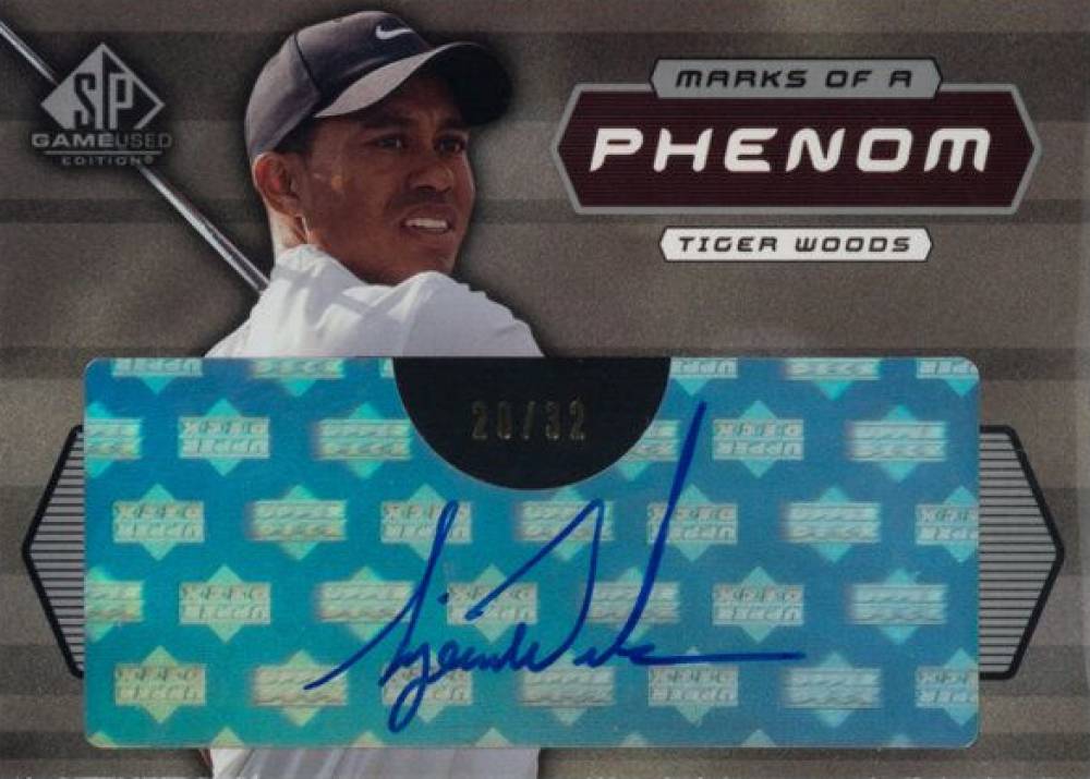 2003 SP Game Used Golf Marks of a Phenom Tiger Woods #MP1TW Golf Card