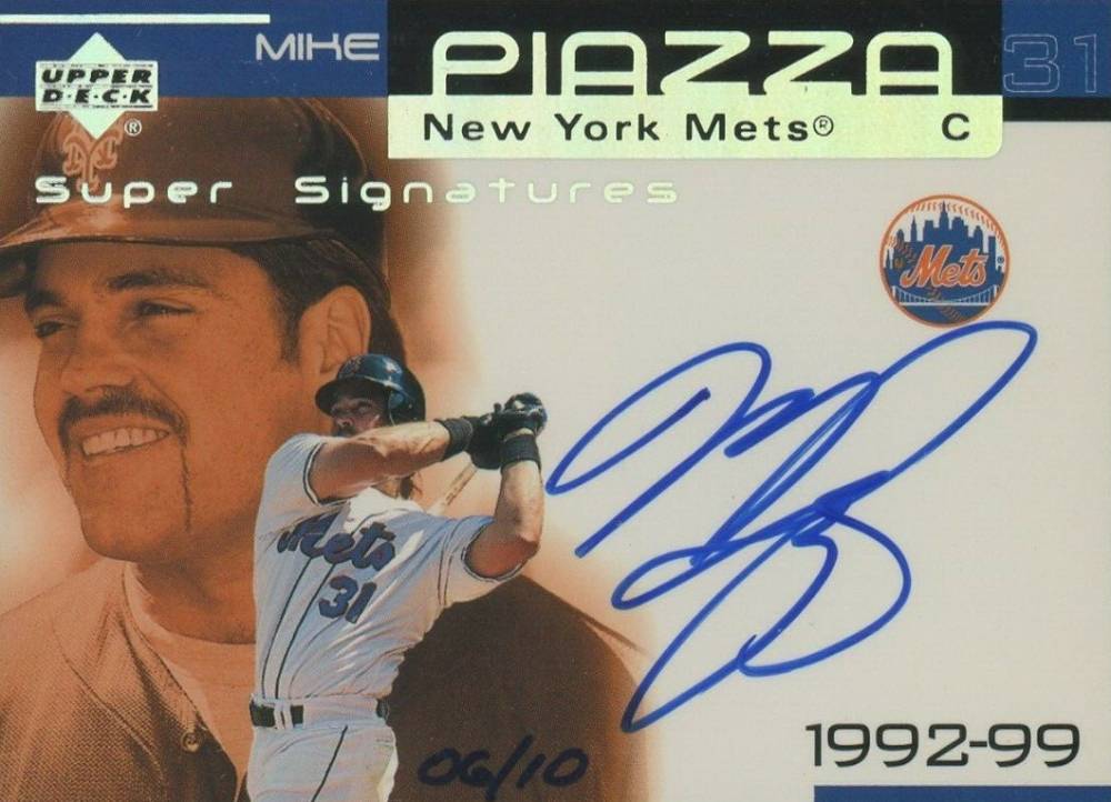 2000 Upper Deck Ovation Super Signature Mike Piazza #SS-MP Baseball Card